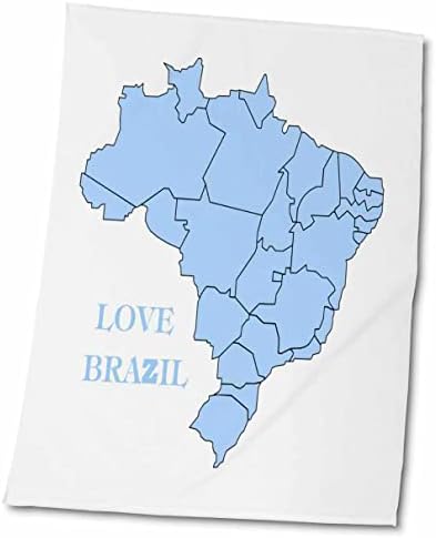 Кърпи 3dRose Florene Décor II - Любов към Бразилия - twl-58485-1)