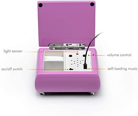 Очарователен Высокоглянцевая Розова Ковчег за музикални бижута с USB Модул - L1 - Sensor/USB/Презареждане