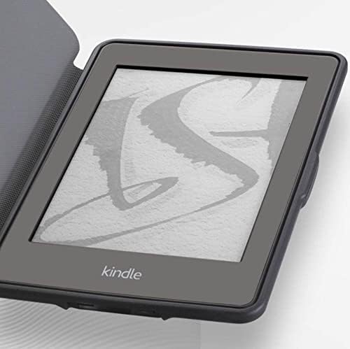 Калъф за е-четец Kindle Paperwhite До 2018 г., здрав калъф от изкуствена кожа с функция за автоматично включване / изключване, подходящи само за модели DP75SDI или EY21 - Winter Snow Town