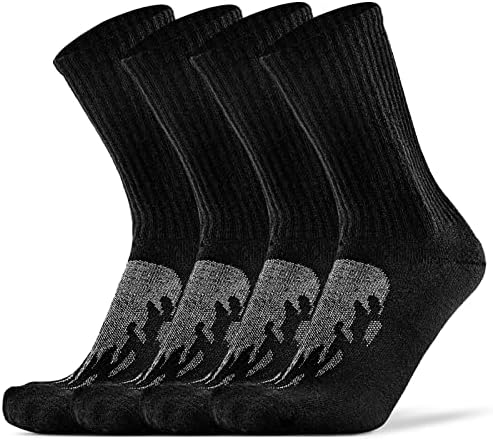 KitNSox 1/4 Опаковка на Мъжки и дамски Чорапи От Мериносова вълна За Туризъм и Тичане, Топли Чорапи с дебела Възглавница