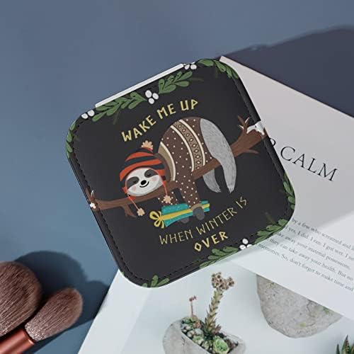 Забавен Хипстерский Ленивец, Дамски Часовника За Бижута, Кожена чанта-Органайзер за Обеци за Пътуване, Подарък за Свети