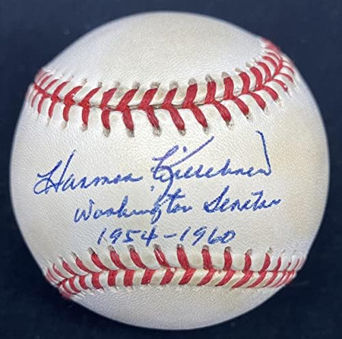 Хармън Киллебрю Вашингтон Сенатърс Подписа Бейсбольное споразумение JSA - Бейзболни топки с автографи
