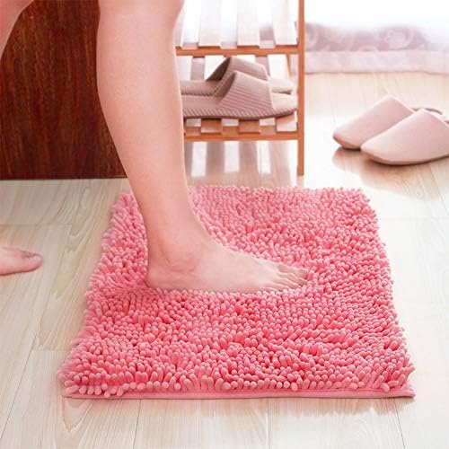 Луксозен килим Walbest от шенилна за баня, два вида идеален за избора на размера за бързо усвояване и възстановяване,