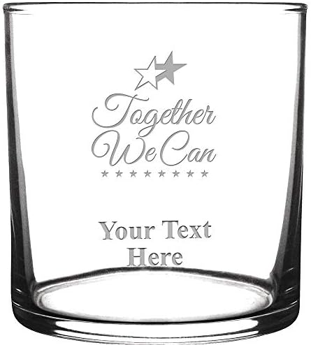 Персонални Чаши за напитки, Заедно Можем да Изрежеш на Коктейлна Чаша с Потребителски текст Чудесен Адаптивни Подарък за съвместна работа Prime