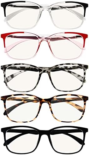 Eyekepper 5-Pack Прогресивно Многофокусные Очила за четене с Блокиране на Синя светлина за Жените, Мультифокальные Ридеры