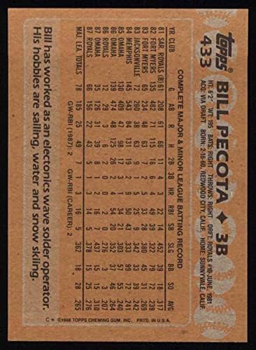 1988 Topps 433 Бил Пекота Канзас Сити Роялз (бейзболна картичка) NM / MT Рояли