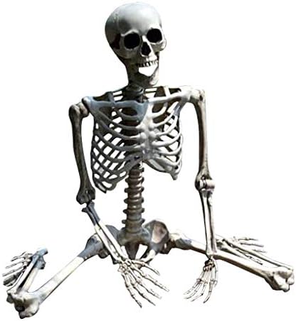 CQCYD Скелет на Хелоуин в Реален Размер - Скелети на човек на Хелоуин, на Костите на Цялото тяло с Подвижни Стави, Подпори