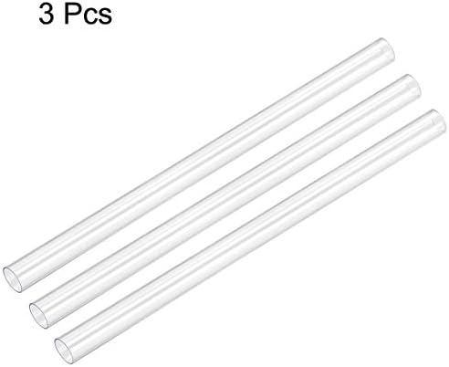 uxcell PC Твърда Кръгла прозрачна тръба Пластмасова тръба, 8 мм (0,31 инча) ID x 10 мм (с 0.39 инча) OD, дължина 0,5