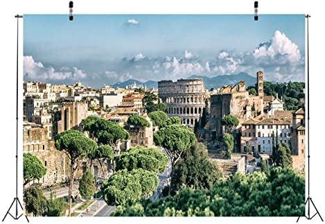 Loccor Плат 15x10 фута Рим Италия Фон Известният Архитектурен Италиански силуета на Фон За Снимки Италиански Тематични