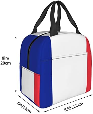 Множество Чанта-голяма пазарска чанта за Обяд Флаг на Франция Син Бял Червен Изолирано Чанта За Обяд Здрав Обяд-Бокс-Хладилник