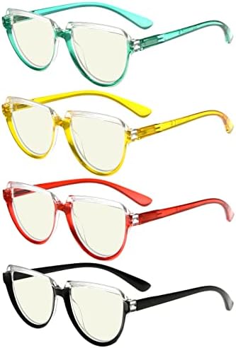 Eyekepper 4 Опаковки Очила За четене В Голяма Рамка - Женски Ридеры във Формата На Полумесец Голям размер