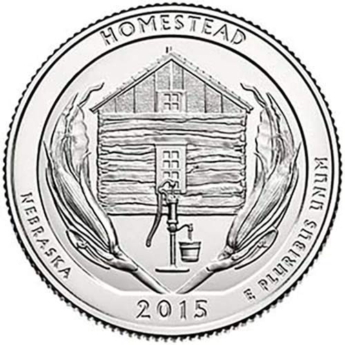2015 D BU Homestead Национален парк Небраска NP Quarter Choice Необращенный монетен двор на САЩ