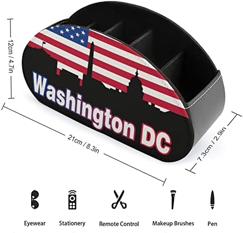 Американският Флаг, Вашингтон, Окръг КОЛУМБИЯ, Дистанционно Управление на Телевизор, стойка За Съхранение от Изкуствена Кожа, Органайзер с 5 Отделения за Десктоп О?