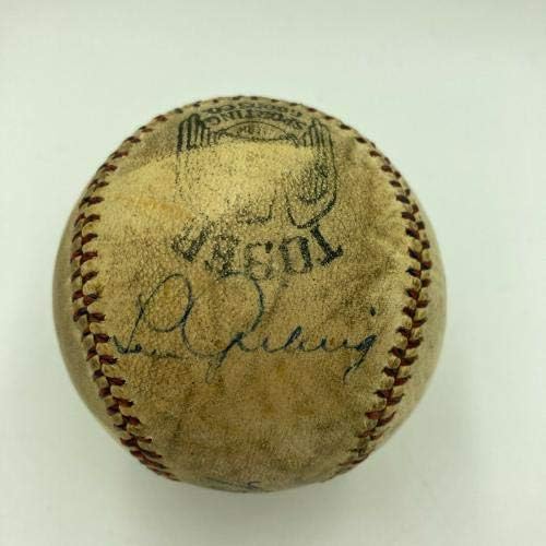 Beautiful Бейб Ruth & Lou Gehrig С Две Автограф и JSA COA серии на 1920-те години - Бейзболни топки с автографи