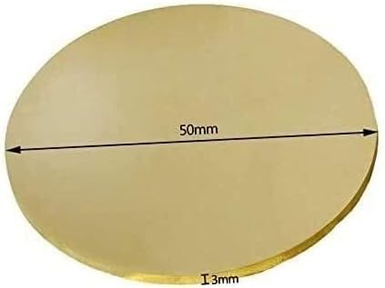 Латунная плоча NIANXINN Месинг диск Кръгла плоча от медна сплав H62 Плътен Кръг 4 листа Метални Листове медна фолио (Размер: