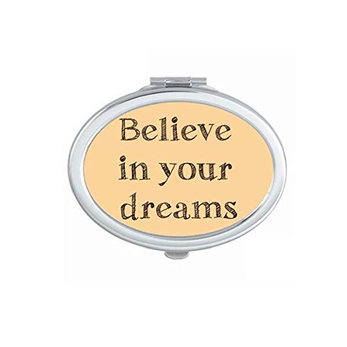 Вярваш в Мечтата Си Вдъхновяващи Джобно Огледало Складное Ръчно За Грим Двойни Странични Очила