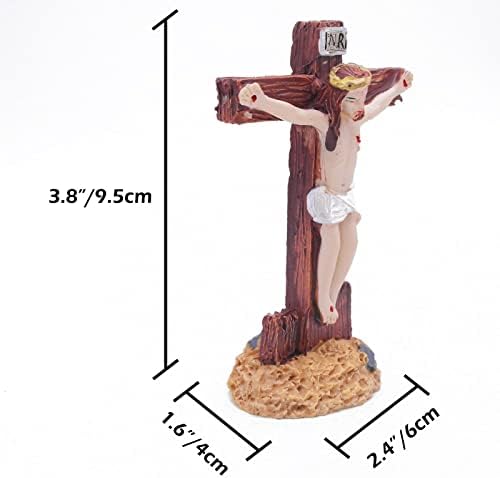 Аквариум За Декорация Kocris Casa Аквариум С Разпятието На Исус Тематичен Декор Статуетка На Скулптура Статуи Влечуги Малък Терариум Украшение На Костенурка, Гущер Акв