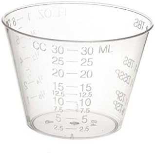 Чашки за смесване на епоксидна смола за 1 Унция - 1 Унция Еднократна Градуированного пластмаса (100 чаши)