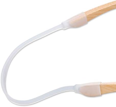 kwmobile Силиконови Спортни въжета за очила - Комплект от 2 противоскользящих Тънки силиконови спортни кабели за очила за деца и възрастни - Матиран Прозрачен