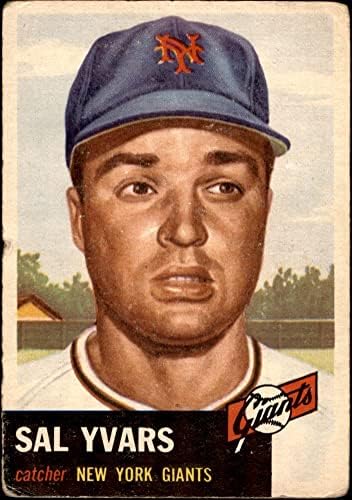 1953 Topps # 11 Сьомга Иварс Ню Йорк Джайентс (Бейзболна картичка) СПРАВЕДЛИВИ Джайентс
