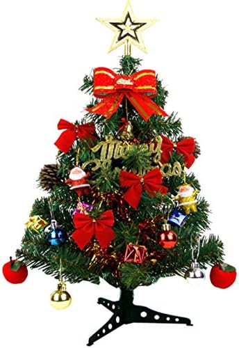 NUOBESTY Мини Канадски Бор Настолна Коледно Дърво Украса Коледен Празничен сезон Украса - 45 см