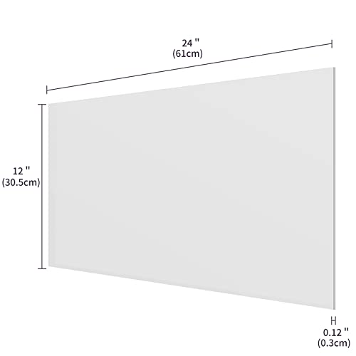 ANRISIN Прозрачни Акрилни листове 12 x 24 x 1/8, 2 опаковки от Лят плексиглас 3 мм за diy, Изрязани по размер