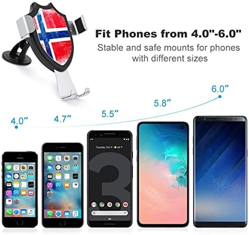 Проблем Флаг на Норвегия Кола Телефона С Дълга Дръжка, На Присоске Поставка За Телефон Универсална Кола Планина за Смартфони