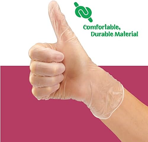 За еднократна употреба от Винил, ръкавици Care Plus Среден размер| Тежкотоварни | Нестерильные | Без прах | Без латекс,