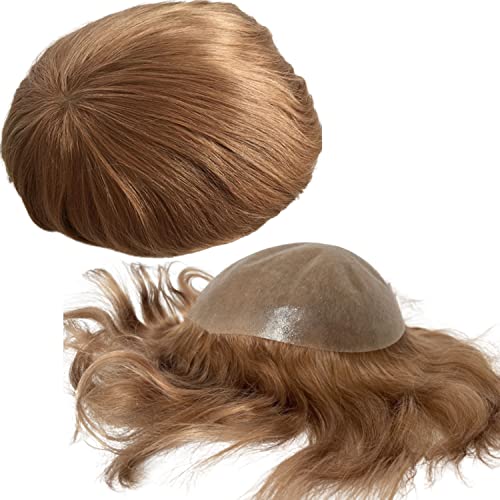 Voloria Европейския Девствен човешкия изкуствена коса за мъже Перука Ултра Прозрачна Тънка Кожа PU Сменяеми Част на Косата