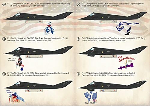 Стикер за самолета Lockheed F-117 Nighthawk Part-1 В МАЩАБ 1/48 48-111