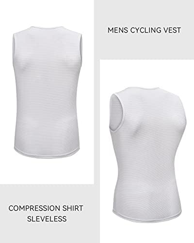 THRLEGBIRD Мъжки Компресиране Риза под наем е Основен Слой Жилетка За Отслабване Велосипедна Майк Спортна Риза Бързосъхнеща
