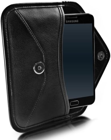 Калъф BoxWave, който е Съвместим с Samsung Galaxy S10 (Case by BoxWave) - Луксозни Кожена чанта-месинджър, дизайн своята