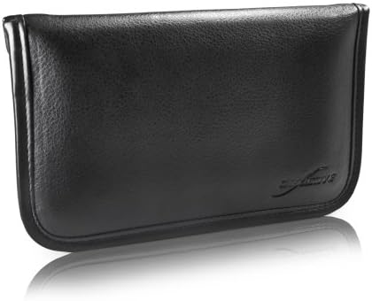 Калъф BoxWave, който е Съвместим с ZTE ZFive G LTE (Case by BoxWave) - Луксозни Кожена чанта-месинджър, чанта-плик от