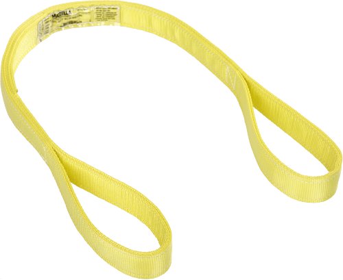 Найлон стропа Mazzella Lifting Technologies 9500-4205 EE4-904, на око, Жълто, 4 слой, Дължина 19 см и широчина 4 см,