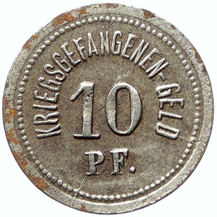 1914 DE ГЕРМАНИЯ 1914-18 военнопленный на Първата световна война Първата световна война O монета е Добра