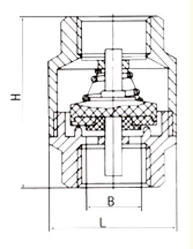 Вертикален клапан на Venelina Energy VCV-WOG1000-F075, Неръждаема Стомана 304, 3/4 NPT, пружина, Вграден Ниско налягане