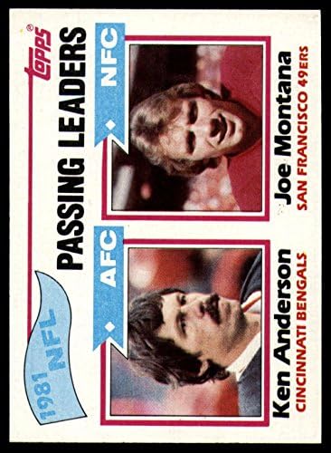 1982 Topps Football #257 Кен Андерсън/Джо Монтана в Синсинати Bengals/Сан Франциско 49ерс 1981 Става лидери