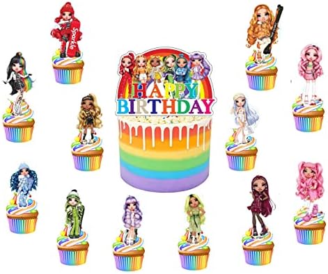 25ШТ Преливащи Високи Кукли За Парти в чест на рождения Ден, с Преливащи се цветове Високи Кукли За Парти в чест на рождения