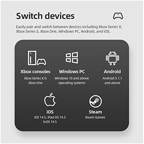 HOTCOS, който е Съвместим с wi-fi контролер на Microsoft Xbox + Безжичен адаптер е съвместим с Windows 10 - Xbox Series