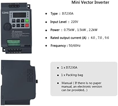 MGTCAR Инвертор IST230A 3P 220/380 v 0,75 кВт/1,5 kw/2.2 kw Конвертор на честотата на Изходния Конвертор на честотата на Честотно-регулируеми колела (Цвят: 1,5 kw-380 В 3 фази-380 В 3 фази)