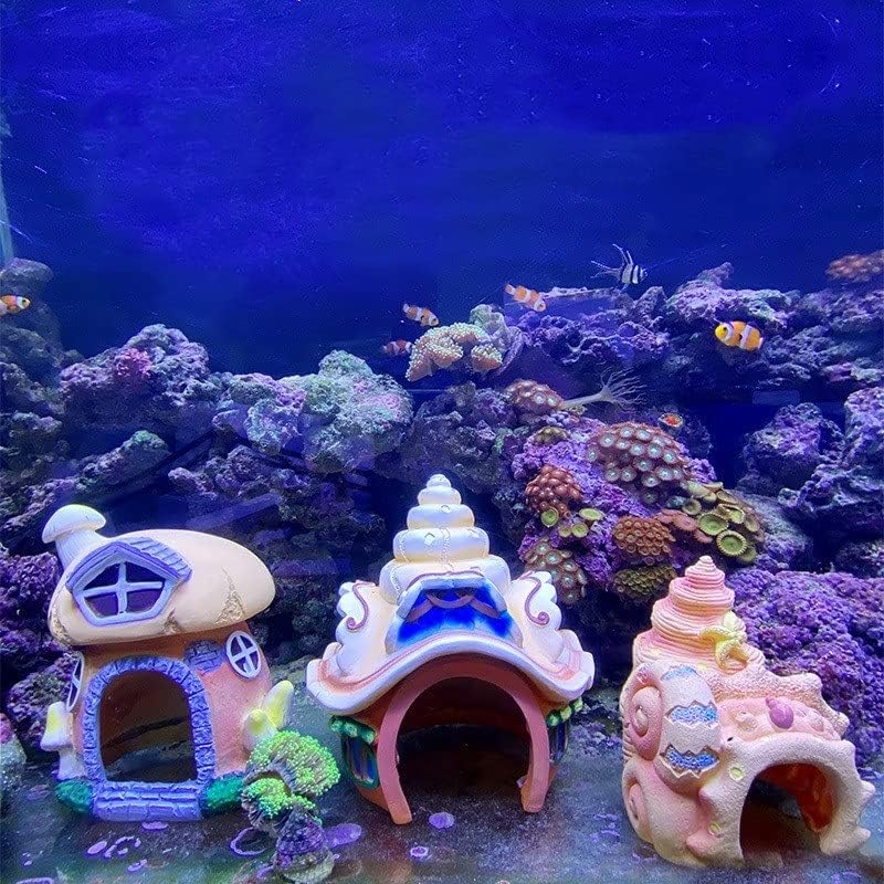 SYXYSM Аквариумный къща Декорация на Аквариум Пещери Водни Домашни Любимци Убежище за риба Betta Гъби (Цвят: A)