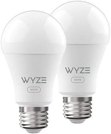 Крушка Wyze бял цвят, 800 лумена, с възможност за настройка на CRI Wi-Fi 90+ -Умна крушка White A19, съвместима с Alexa