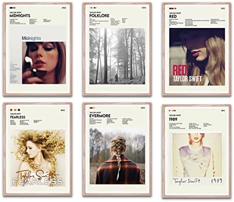 Корица на албум на Taylor Music, Плакат с ограничен тираж, Плакат на Swift за Естетическо оформяне на стаите са в стил чистота, Определени с размери 6, 8 x 10 инча, Без рамка