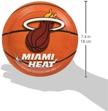 Кръгли чинии Miami Heat - 7 инча, опаковка от 8 броя