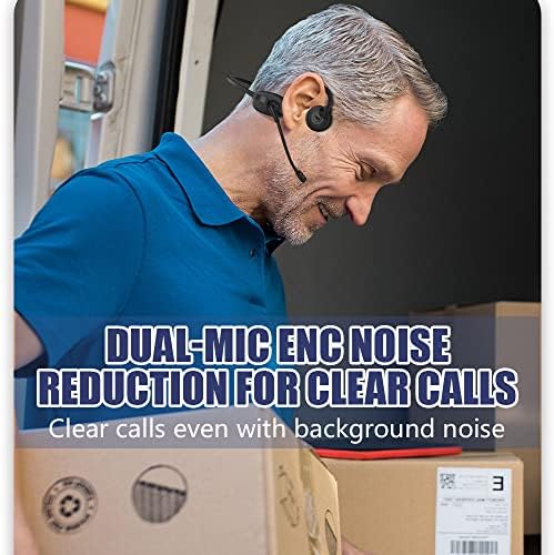 Слушалки eKudgel с Костна проводимост Безжична Bluetooth Слушалка с микрофон ENC намаляване на шума с микрофон за Ясни разговори