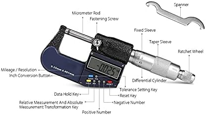 SLATIOM 0-25 mm Микрометър Електронен Цифров Штангенциркуль Сензор Mikrometro Digitale
