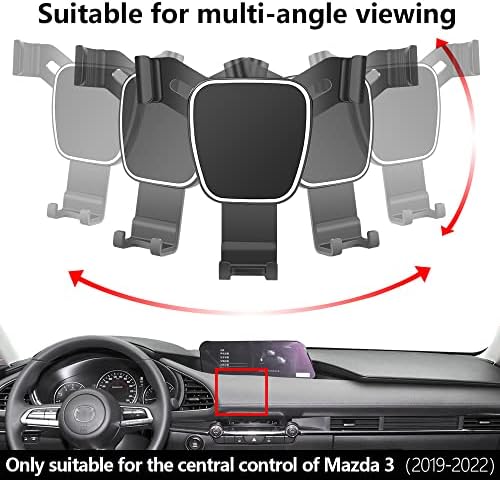 musttrue LUNQIN Кола за телефон 2019-2023 Mazda 3 Автоаксесоари Навигация Скоба Декорация на Планина за Мобилен телефон