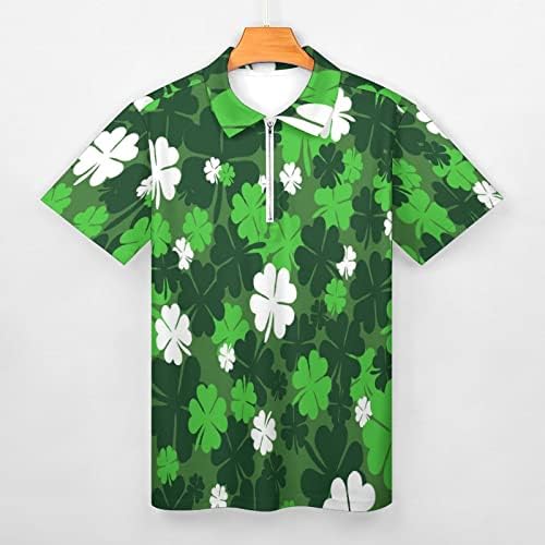 Забавни Риза за голф, за Мъже, Риза за голф в Деня на Св. Патрик, Хавайски Зелени Летни Плажни Ежедневни Тениски, Поло