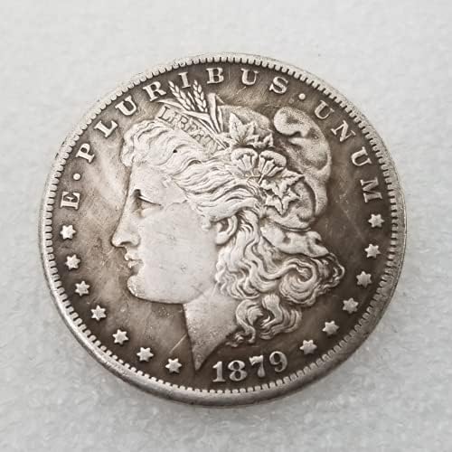 Kocreat Копие от 1879 Година-Сребърна Монета с покритие във формата на долар Морган-Копие на Старата Оригинална Сувенирни