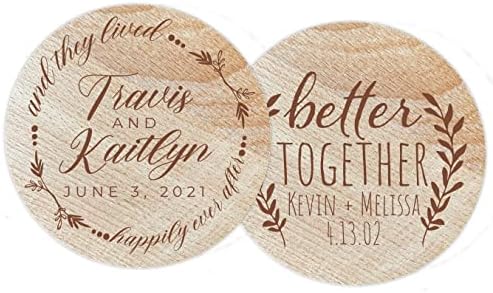 Персонализиран Сватбен подарък Адаптивни Дървени Влакчета на Поръчка е Гравиран с Името Юбилей, Сватбени Сувенири за